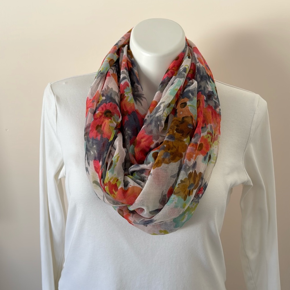Floral infinity scarf